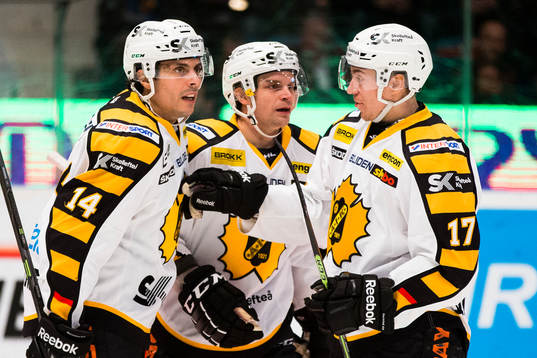 Skellefteås Daniel Widing, Janne Pesonen och Pär Lindholm
