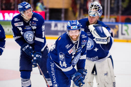 Leksands Johan Ryno , Mattias Guter och Leksands målvakt