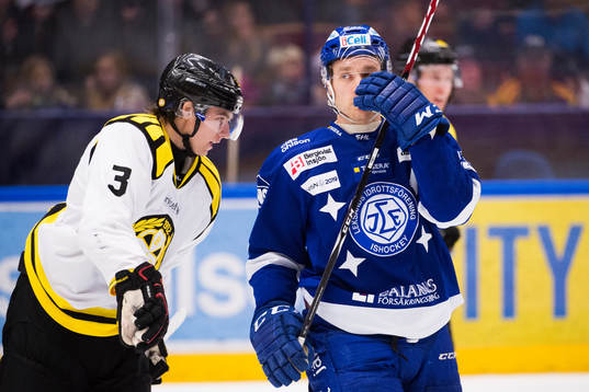 Brynäs Christian Djoos och Leksands Jens Bergenström