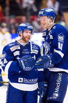 Leksands Mattias Guter och Johan Ryno är glada