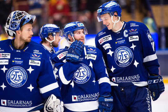 Leksands målvakt Joakim Lundström, Mattias Guter och