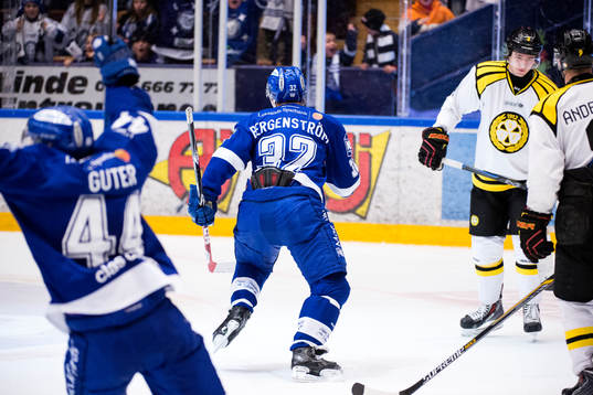 Leksands Jens Bergenström jublar