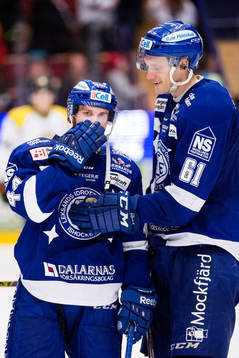 Leksands Mattias Guter och Johan Ryno jublar