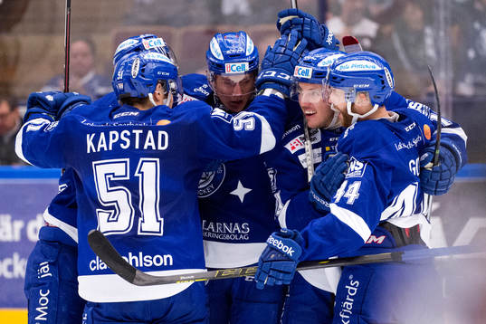 Leksands Kevin Kapstad ,David Åslin och Mattias Guter