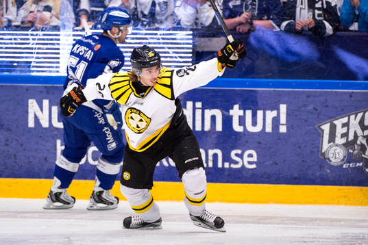 Brynäs Adam Brodecki jublar