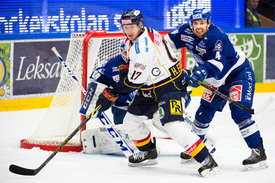 Djurgårdens Henrik Eriksson och Leksands Robin Gartner