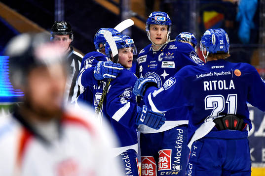 Leksands Linus Hultström, Johan Ryno och Mattias Ritola