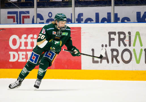 Färjestads Rasmus Asplund i action