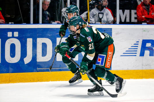 Färjestads Jakub Klepis och Rasmus Asplund