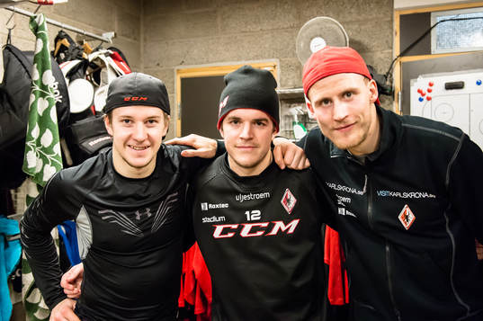 Målskyttarna i Karlskrona Jonathan Pudas, Viktor Löfstedt