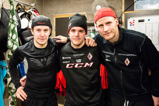 Målskyttarna i Karlskrona Jonathan Pudas, Viktor Löfstedt
