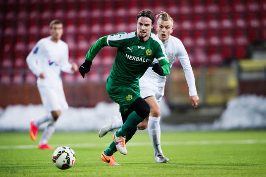 Hammarbys Linus Hallenius och Assyriskas Jens Jacobsson
