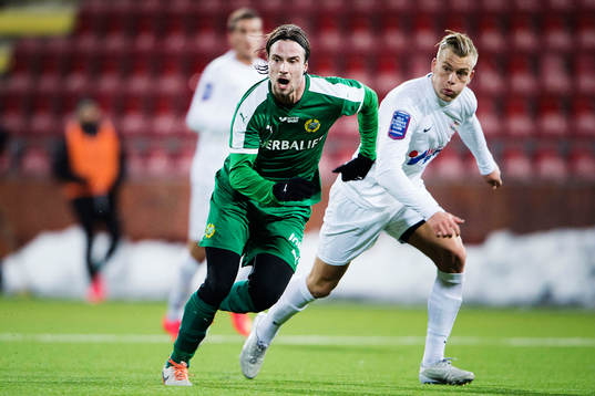 Hammarbys Linus Hallenius och Assyriskas Jens Jacobsson