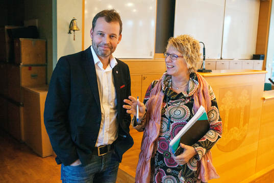 Timrås Klubbdirektör Lars Nolander och Ewa Lindstrand