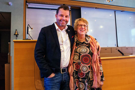 Timrås Klubbdirektör Lars Nolander och Ewa Lindstrand