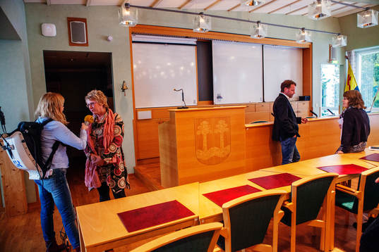 Timrås Klubbdirektör Lars Nolander och Ewa Lindstrand