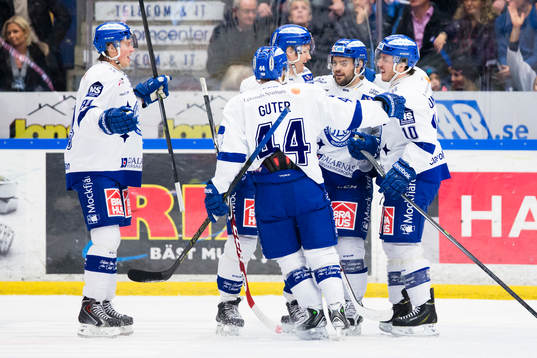 Leksands David Åslin, Mattias Guter, Kevin Kapstad  och