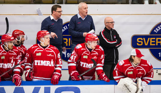 Timrå tränare Roger Forsberg och  assisterande tränare