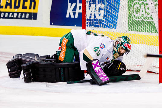 Färjestads målvakt Justin Pogge