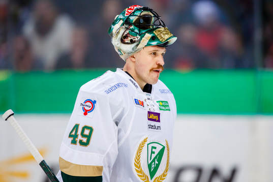 Färjestads målvakt Justin Pogge