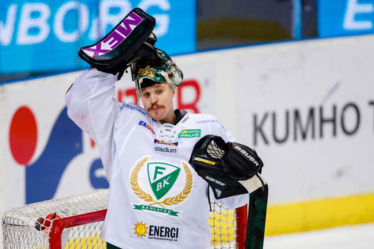 Färjestads målvakt Justin Pogge
