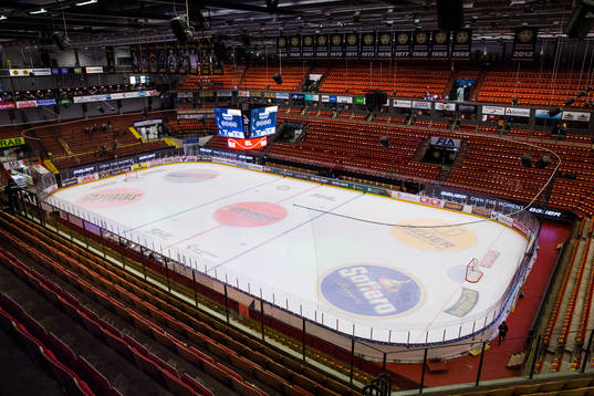 Generell vy över Gavlerinken innan ishockeymatchen i SHL