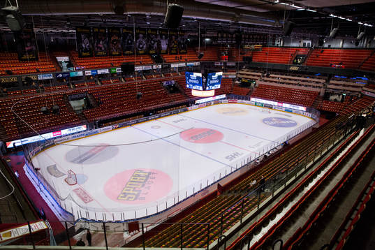 Generell vy över Gavlerinken innan ishockeymatchen i SHL
