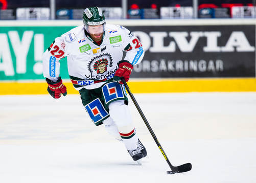 Frölundas Robin Figren med pucken