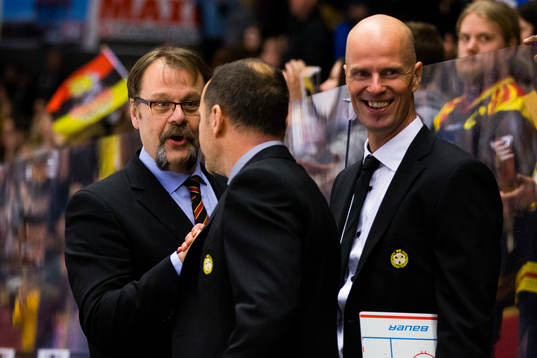 Brynäs målvaktstränare Per-Erik Alcén och assisterande