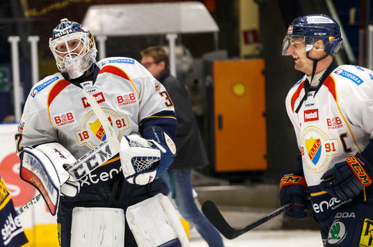 Djurgårdens målvakt Mikael Tellqvist jublar
