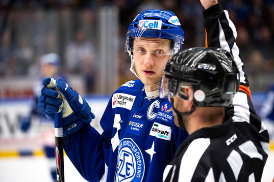 Leksands Johan Ryno i samtal med domaren