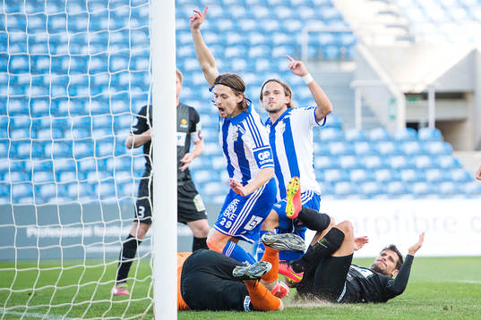 IFK Göteborgs Lasse Vibe jublar när han gör 1-0