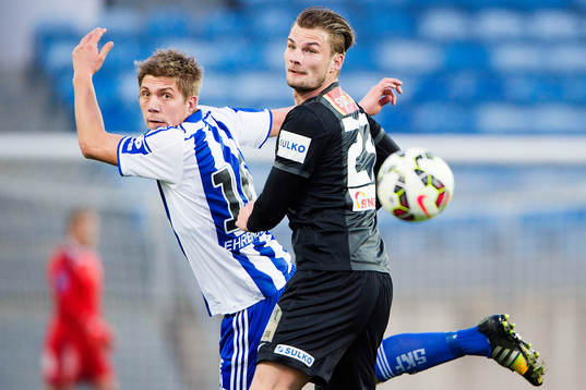 IFK Göteborgs Mikael Boman och Jablonecs Vit Benes