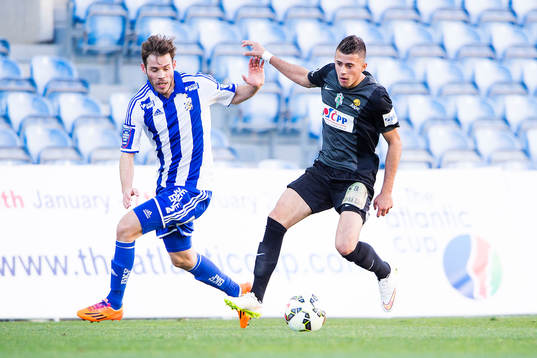 IFK Göteborgs Emil Salomonsson och Jablonecs Nermin Crnkic