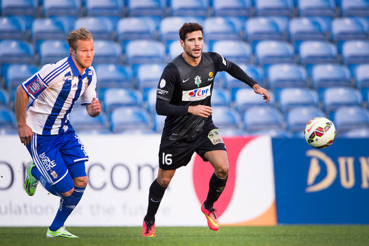 IFK Göteborgs Gustav Engvall och JablonecsJose Antonio