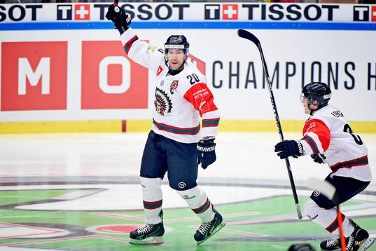 Frölundas Joel Lundqvist firar