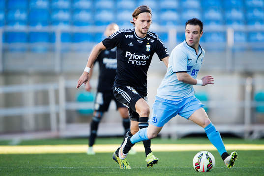 IFK Göteborgs Tom Pettersson och Dynamo Moskvas Mathieu