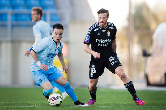Dynamo Moskvas Mathieu Valbuena och IFK Göteborgs Gustav