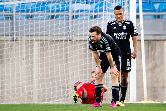 IFK Göteborgs målvakt John Alvbåge, Gustav Svensson och