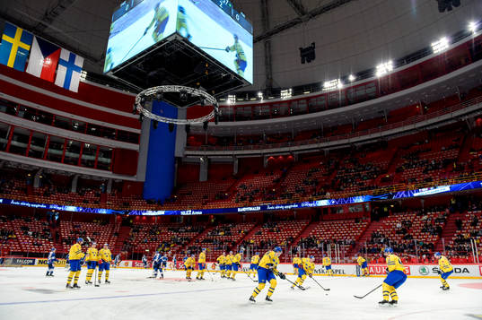 Sveriges spelare värmer upp