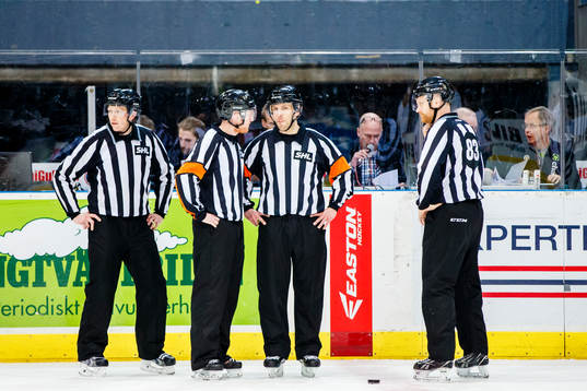 Linjedomare Henrik Pihlblad, Domare Mikael Holm, Domare