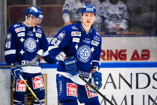 Leksands Fredrik Händemark före ishockeymatchen i SHL