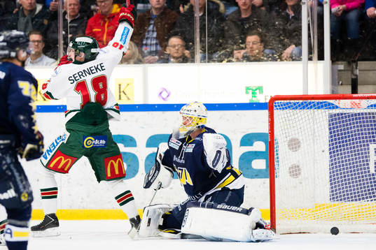 s målvakt Gustaf Wesslau deppar