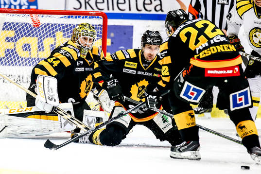 Skellefteås målvakt Erik Hanses , Erik Andersson  och