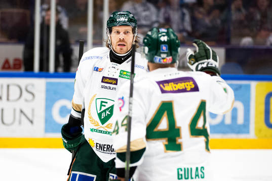 Färjestads Anssi Salmela jublar