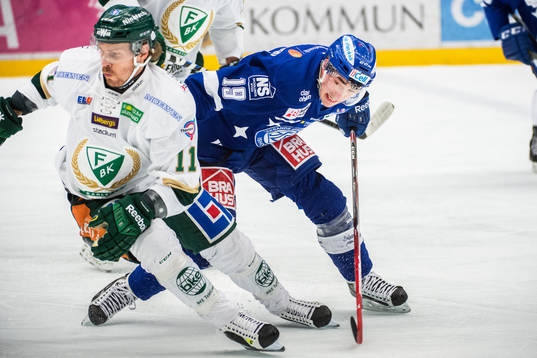 Färjestads Anssi Salmela och Leksands Tobias Forsberg