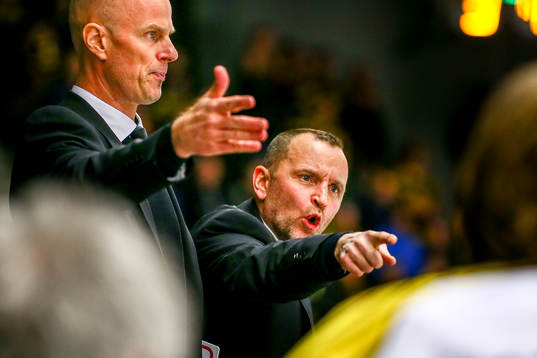 Brynäs tränare Thomas Berglund och Petter Nilsson var