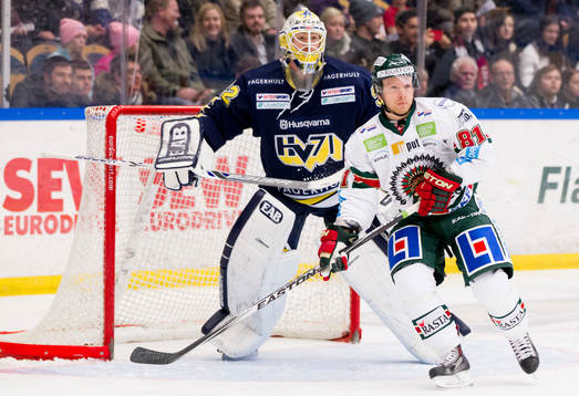 s målvakt Gustaf Wesslau och Frölundas Ryan Lasch