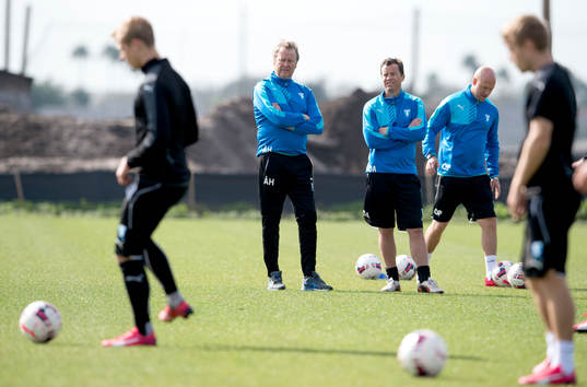 Malmös Åge Hareide, Daniel Andersson och Olof Persson