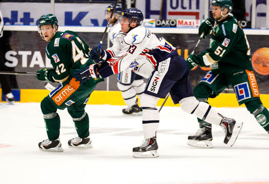 Färjestads Joakim Hillding och Linköpings Jakub Vrana